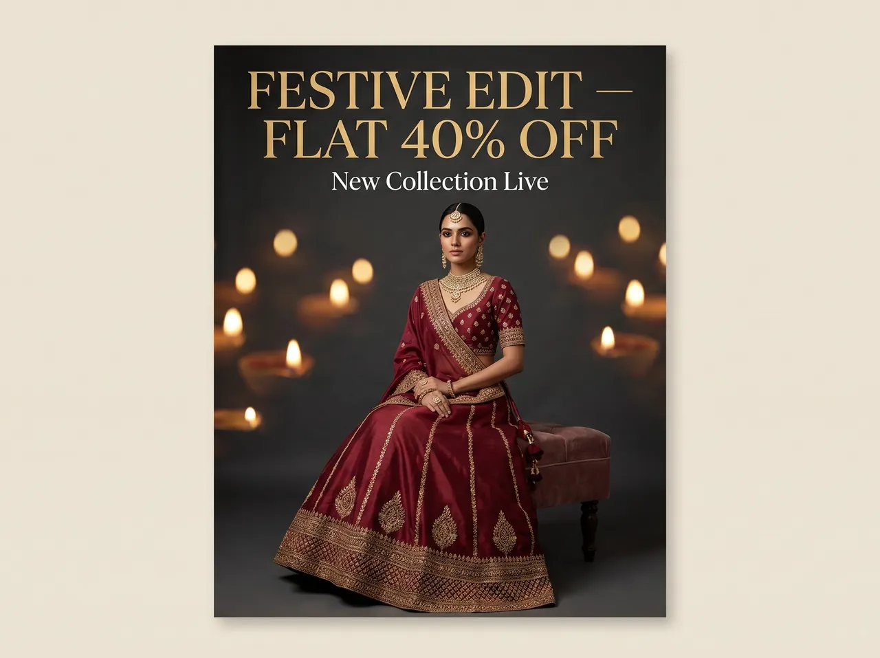 Festive clothing collection sale post