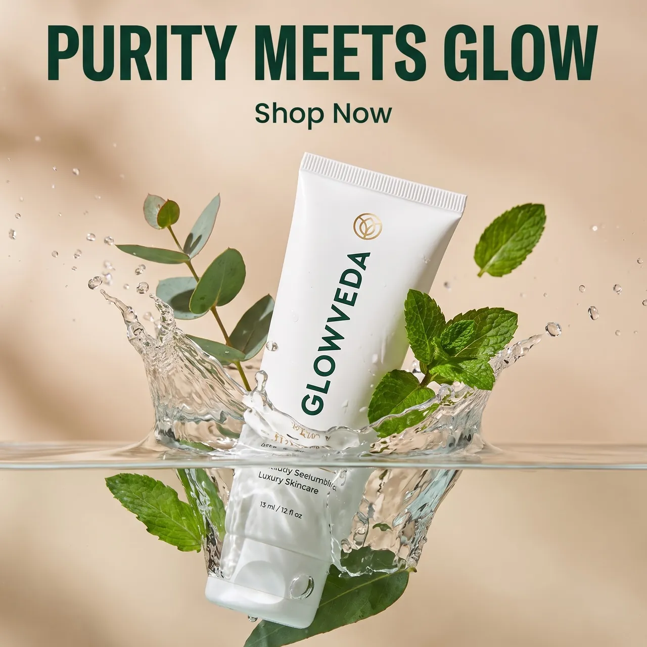 Skincare product launch ad creative