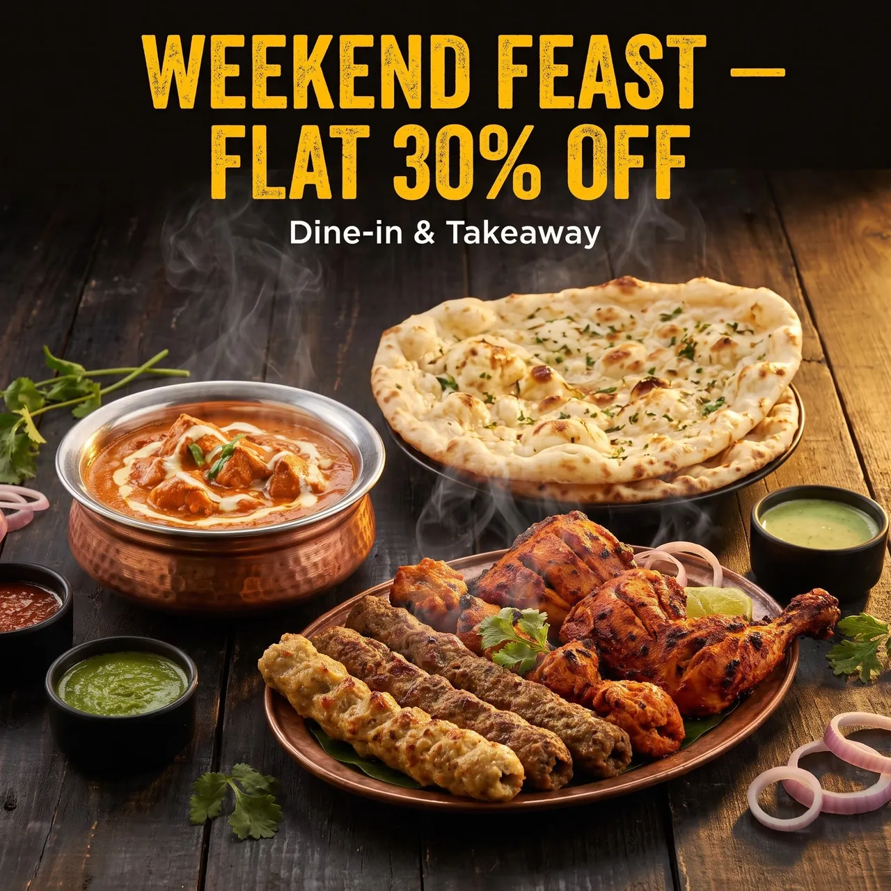 Restaurant weekend offer food post