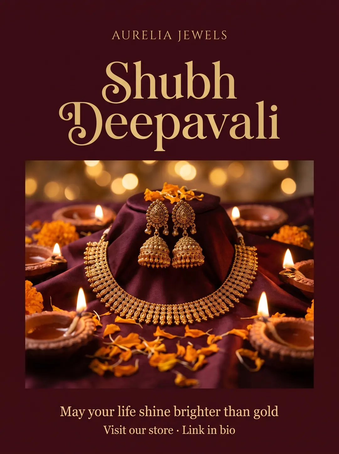 Diwali greeting for jewellery brand